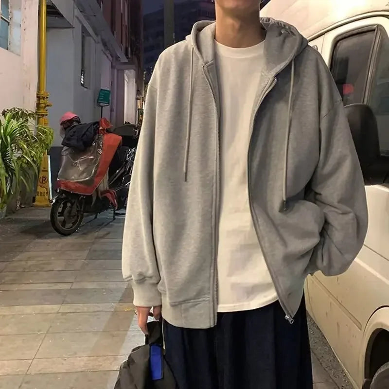 Signature Tunica Men's American Style Cardigan Jacket Trendy Loose-Fit Couple Sweatshirt