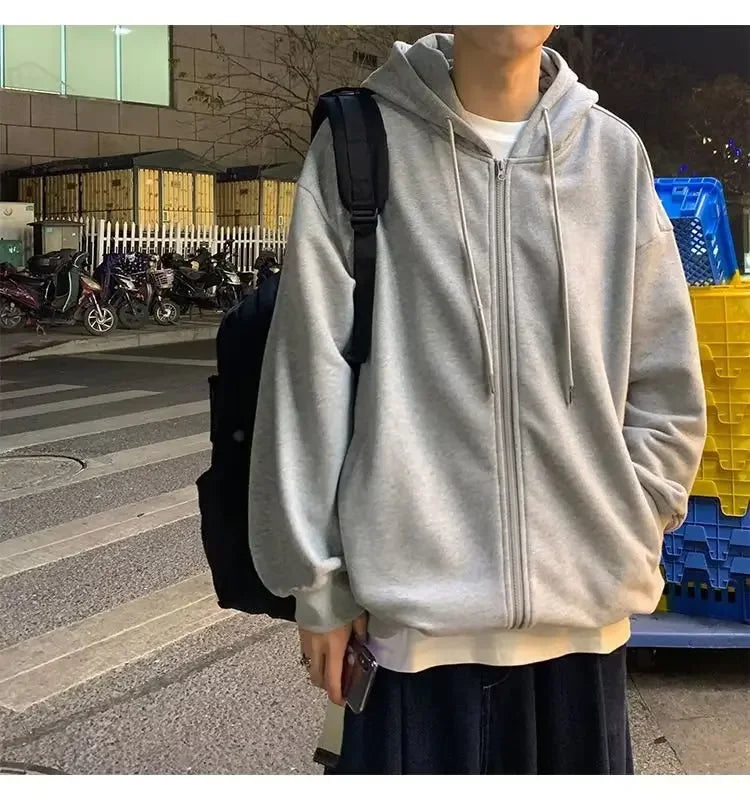 Signature Tunica Men's American Style Cardigan Jacket Trendy Loose-Fit Green Sweatshirt Jacket