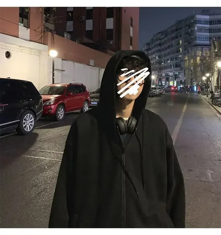 Signature Tunica Men's American Style Cardigan Jacket Trendy Loose-Fit Green Sweatshirt blackki Jacket 