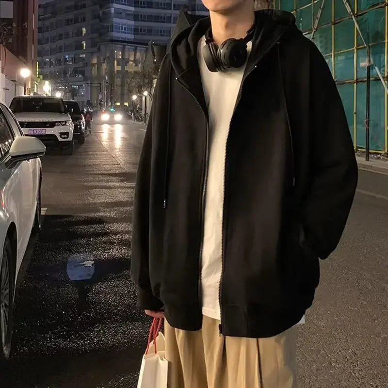 Signature_Tunica_Men_s_American_Style_Cardigan_Jacket_Trendy_Loose-Fit_Green_Sweatshirt_blackk_Jacket_delhi1