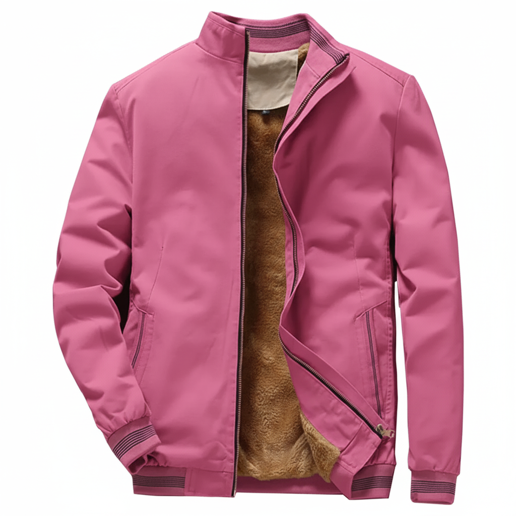 Signature Tunica Men's Fleece Thickened Aviator Jacket Pink Mens