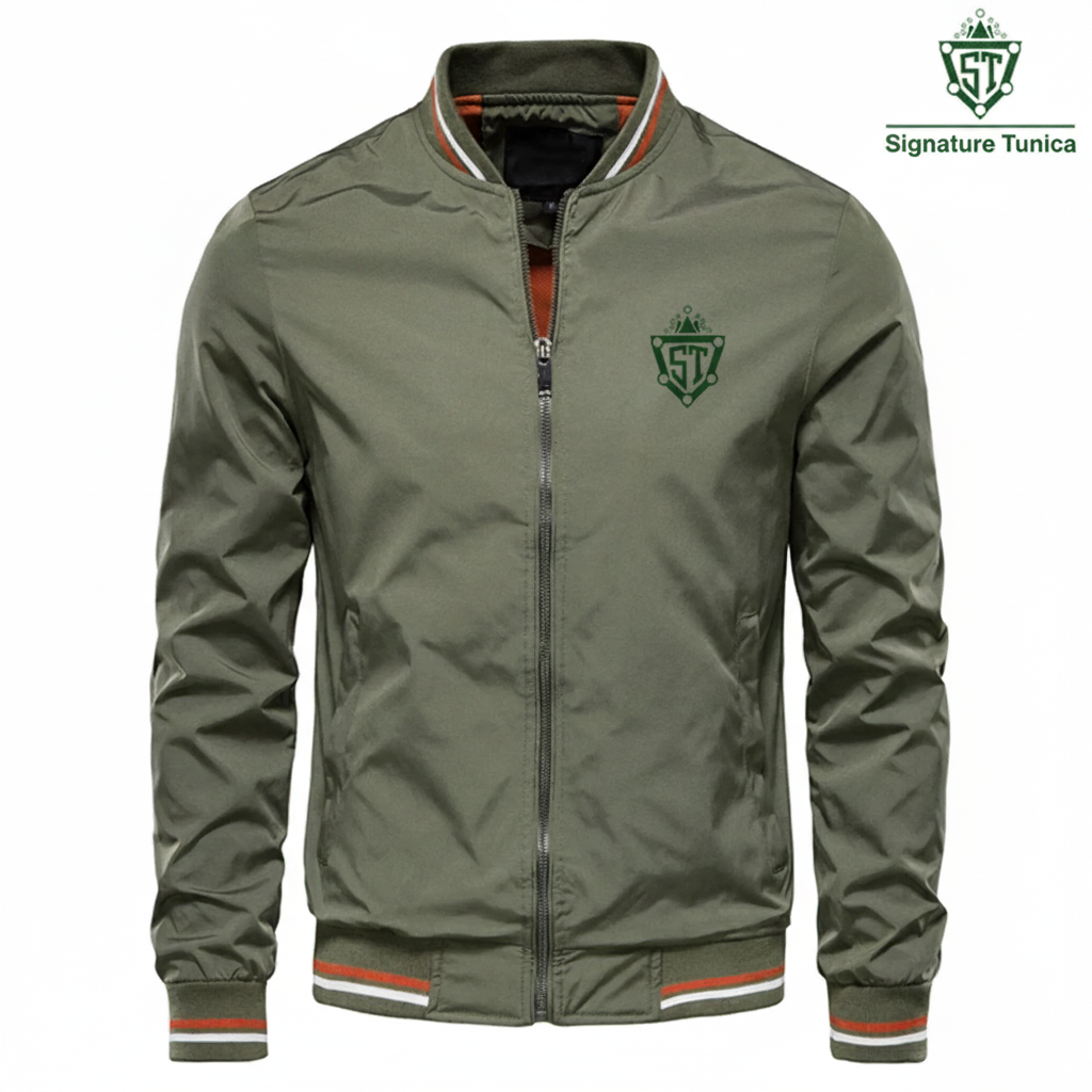 Signature_Tunica_Men_s_Lightweight_Windproof_Spring_Casual_Green_Jacket Green