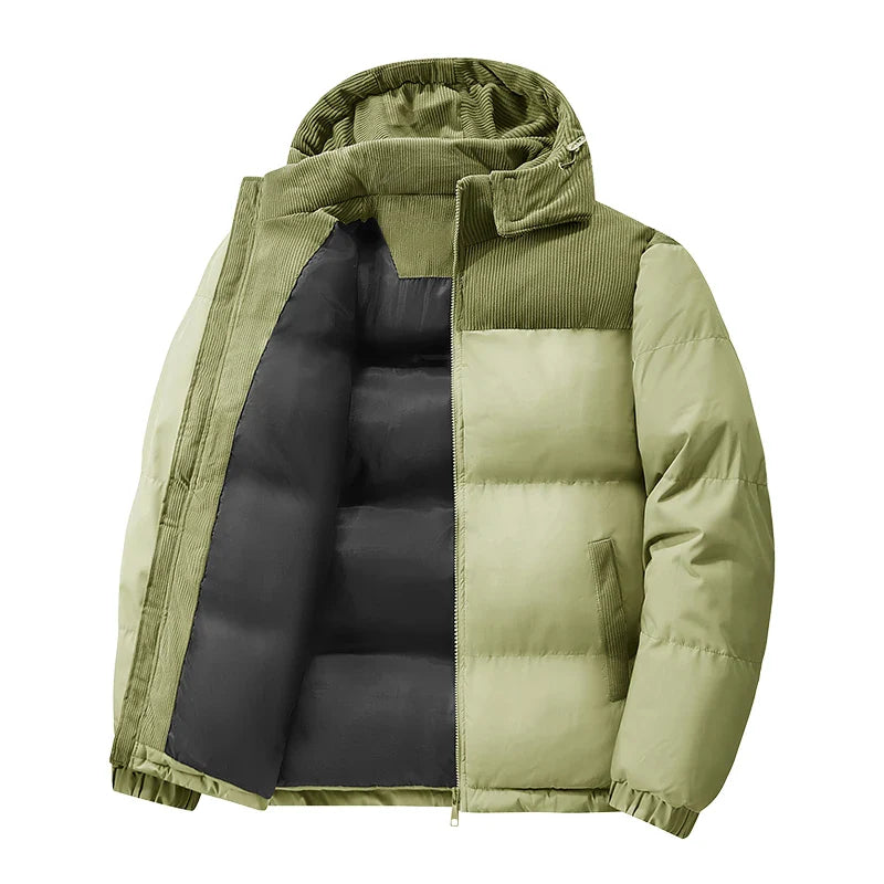 Signature Tunica Men's Oversize Puffer Thickened Warm Loose-Fit Winter Green Coat