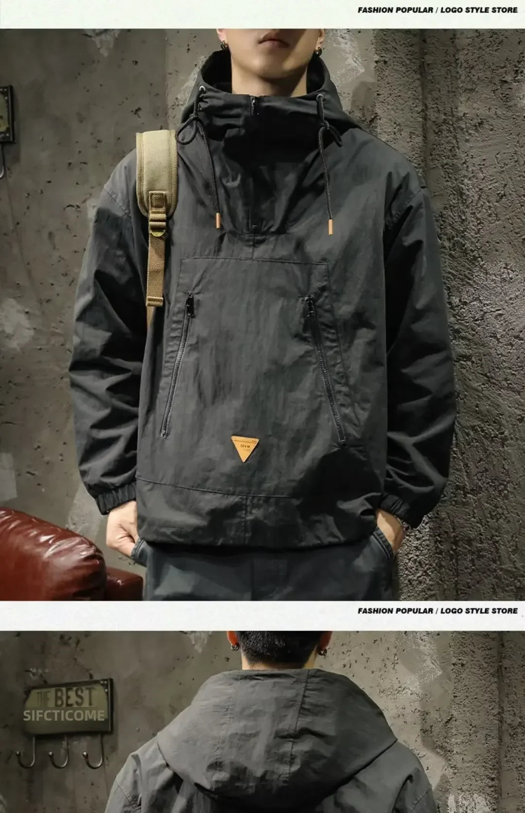 Signature_Tunica_Men_s_Style_Half-Zip_Hooded_Outdoor_Workwear_buy_Jacket_in_patna