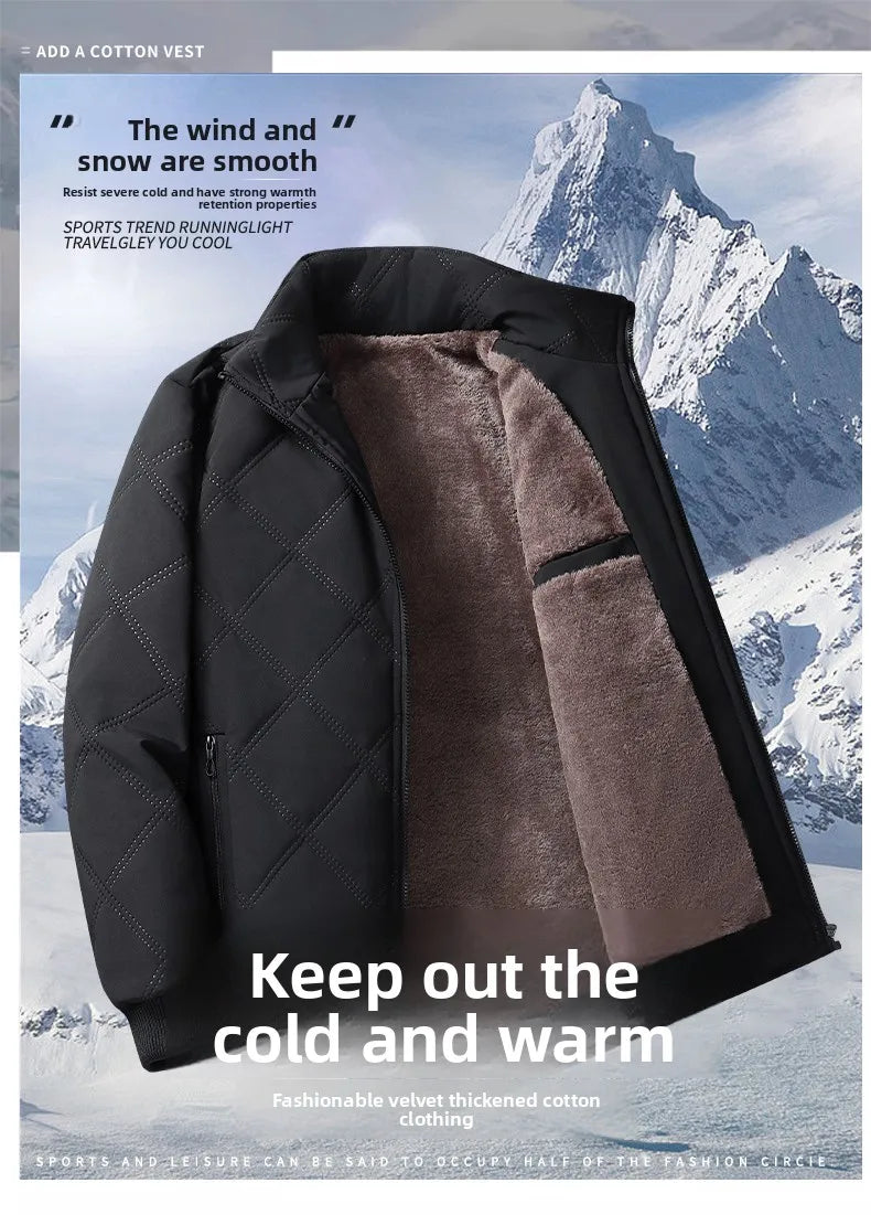 Signature Tunica Men's Thick Warm Parker Checkered Cotton Jacket 1