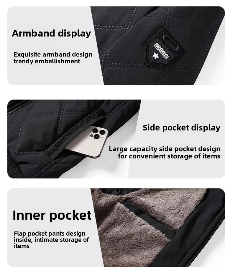 Signature Tunica Men's Thick Warm Parker Checkered Cotton Jacket 4