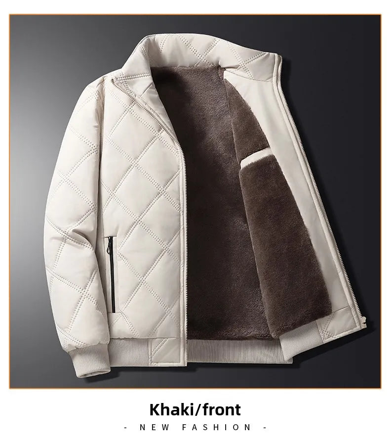 Signature Tunica Men's Thick Warm Parker Checkered Cotton Jacket in Agra