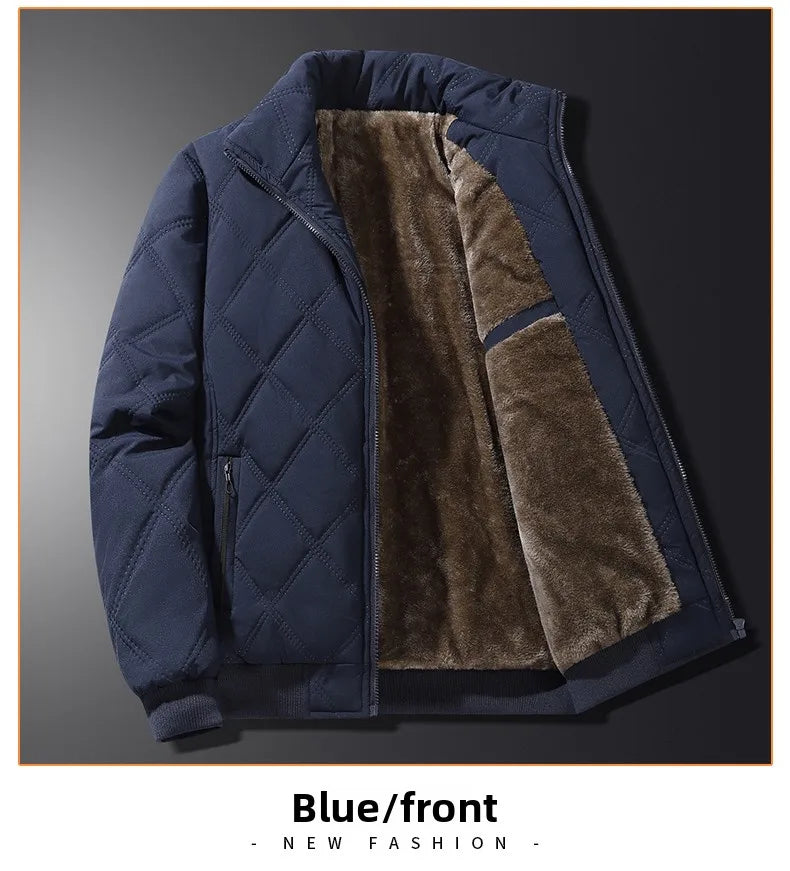 Signature Tunica Men's Thick Warm Parker Checkered Cotton Jacket in Kochi