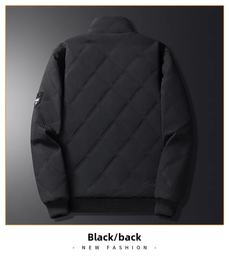 Signature Tunica Men's Thick Warm Parker Checkered Cotton Jacket in thane