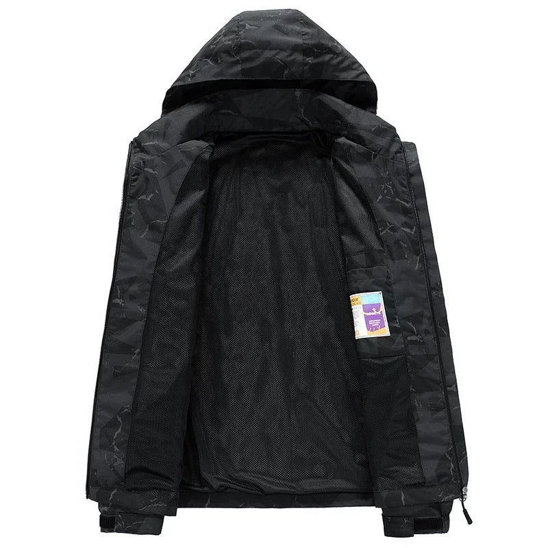 Signature Tunica Men's Waterproof Fashion Loose Fit Camo Workwear Blackki Jacket