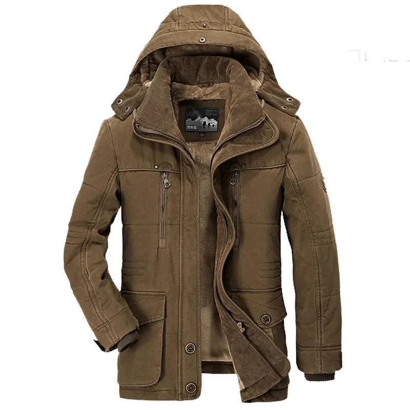 Signature Tunica Men's Winter Parka Thicken Warm Hooded Cargo Jacket 123