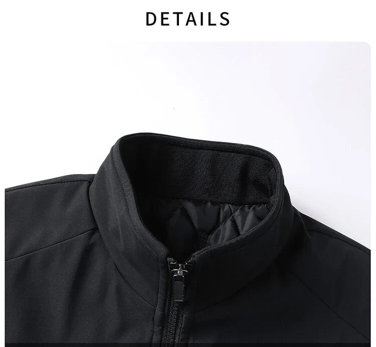 SingatureTunica Thick Stand Collar Solid Winter Jacket Men Waterproof Warm Business Casual Men Coats 10